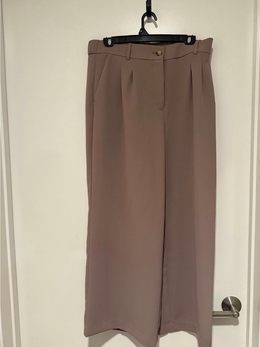 LOFT Versa Wide-Leg Trousers in Mauve Taupe